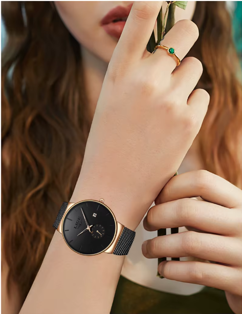 Relógio Feminino Auren Elegance Rose Gold