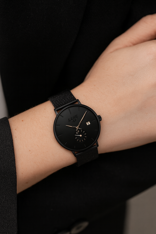 Relógio Feminino Auren Elegance  Black